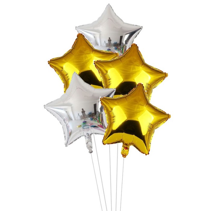 Buchet 10 baloane folie stele, Baby Shower , Stars Magic,18 inch