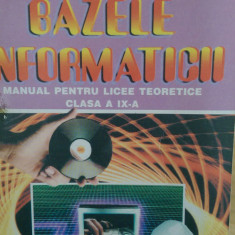 Bazele informaticii Manual pt cls.IX Cancer, Ionescu, Costin 1998