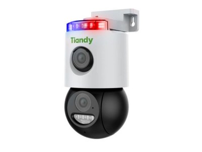 Camera IP wireless, pentru exterior, alarma, 2 lentile de 3+3MP, lentila 4mm, iluminare cu LED si IR, audio bidirectional, IP66, Tiandy TC-H363N-I5WWI foto