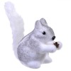 Figurină Decorativă Crăciun, Veveriță, Alb Gri, 16 cm, Spumă, Oem