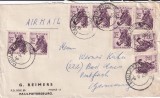 FILATELIE TEMATICA - PLIC AFRICA DE SUD TEMATICA FAUNA ZEBRA AIRMAIL, Stampilat