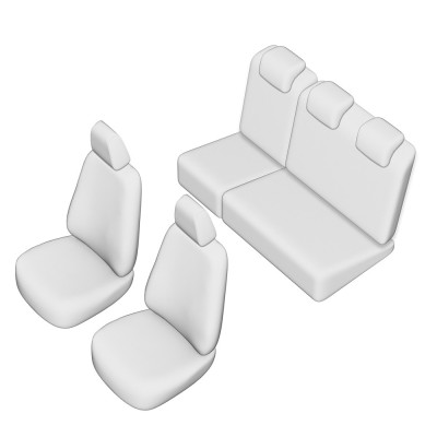 Set Huse Scaun Umbrella Pentru Dacia Logan Mcv 5 Locuri 2004-2013 (Bancheta Fractionata) Cu Tetiere Spate In Forma De L 499521 34005_ foto