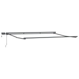 vidaXL Cadru manual de marchiză cu LED-uri Antracit 4,5 &times; 3 m Aluminiu 42024814