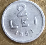 MNDRO0003 Monedă 2 Lei 1951 - Republica Populară Rom&acirc;nă (RPR) - Colecție