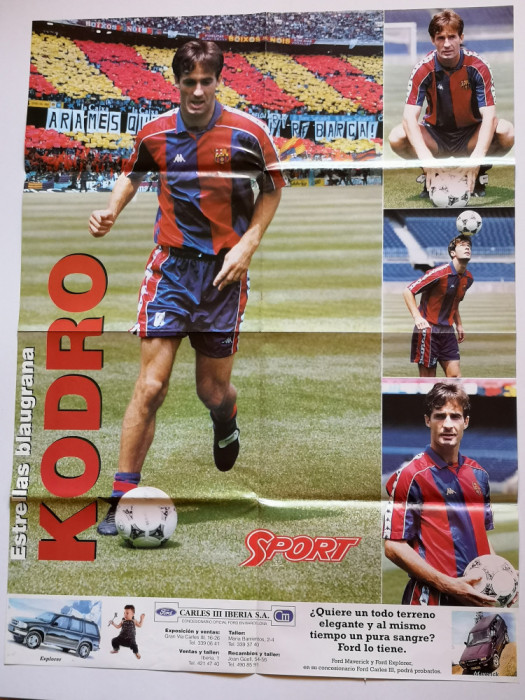 Poster fotbal - jucatorul KODRO (FC BARCELONA) dimensiuni mari 79X59 cm