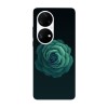 Husa compatibila cu Huawei P50 model Blossoming green rose, Silicon, TPU, Viceversa, Transparent, Carcasa