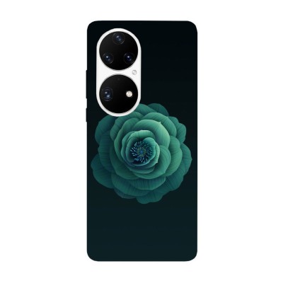 Husa compatibila cu Huawei P50 Pro model Blossoming green rose, Silicon, TPU, Viceversa foto