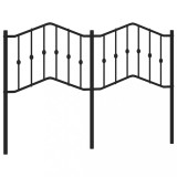 Cumpara ieftin Tablie de pat metalica, negru, 135 cm