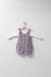 Cumpara ieftin Set elegant cu salopeta si bluzita pentru bebelusi Ballon, Tongs baby (Marime: 3-6 Luni, Culoare: Somon)