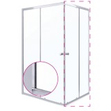 Usa de dus Kerra Olga SQ 70 Element, 180 cm inaltime, 68-70 cm latime, sticla securizata transparenta, profil aluminiu cromat, glisanta