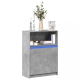 VidaXL Dulap cu LED, gri beton, 72x34x100 cm, lemn prelucrat
