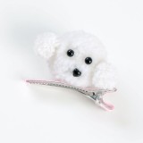 Agrafa de par cu catel alb