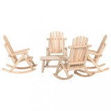 Cumpara ieftin Set mobilier de gradina, 5 piese, lemn masiv de molid