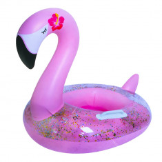 Colac gonflabil pentru baie, cu manere, Flamingo, Roz, 70 cm foto