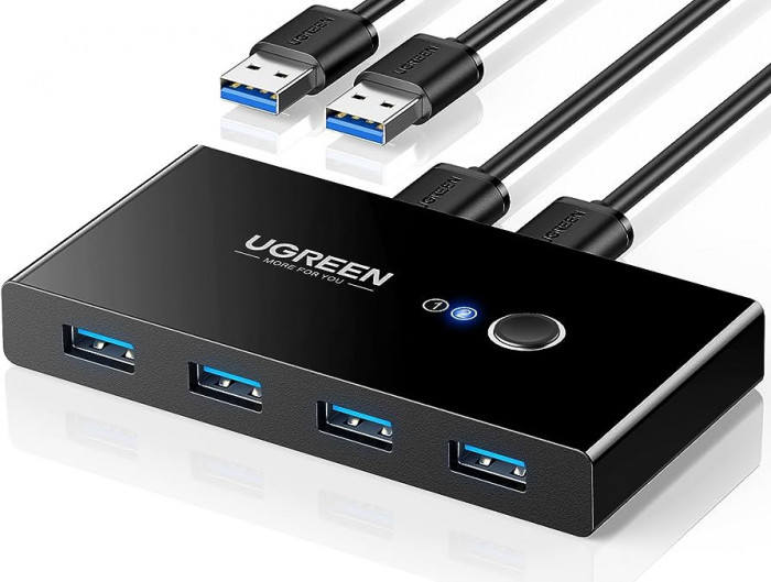 Comutator UGREEN USB 3.0, Negru