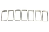 Cadru radiator Jeep Grand Cherokee (Wk2), 04.2013-10.2016, 7 piese; satin nickel; complet, Aftermarket
