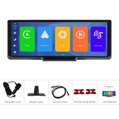 Ecran Auto Android Universal 9.3 Inch DVR plug &amp;amp; play BT Carplay Android foto