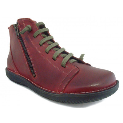 Ghete de Dama din Piele Naturala Boleta Shoes Spania Burgundy foto