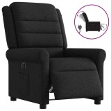 Cumpara ieftin Fotoliu rabatabil electric, negru, material textil