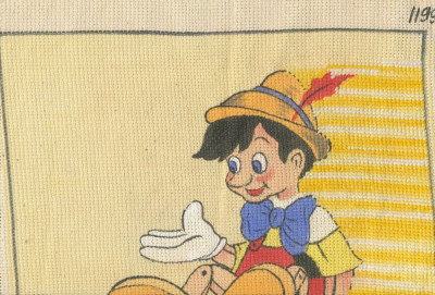 Goblen 1199 Pinochio - are fundalul cusut. foto
