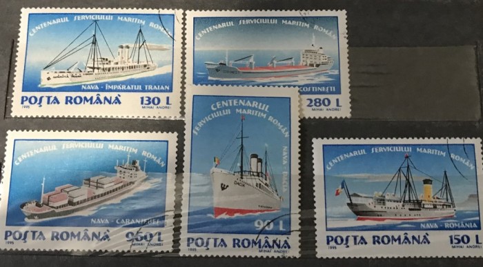 (1) Timbre Serii Romania Flota