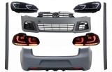Pachet Complet Exterior VW Golf VI 6 MK6 (2008-2013) R20 Look cu Faruri LED si Stopuri Full LED Semnal Secvential Dinamic Performance AutoTuning