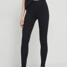 Karl Lagerfeld Jeans colanti femei, culoarea negru, neted