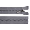 Fermoar detasabil din plastic cu glisor decorativ, lungime 80 cm, Gri, Crisalida