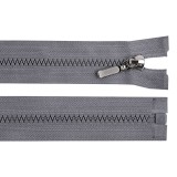 Fermoar detasabil din plastic cu glisor decorativ, lungime 50 cm, Gri