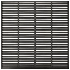 Gard tip oblon, gri inchis, 180x180 cm, WPC