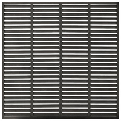 Gard tip oblon, gri inchis, 180x180 cm, WPC foto