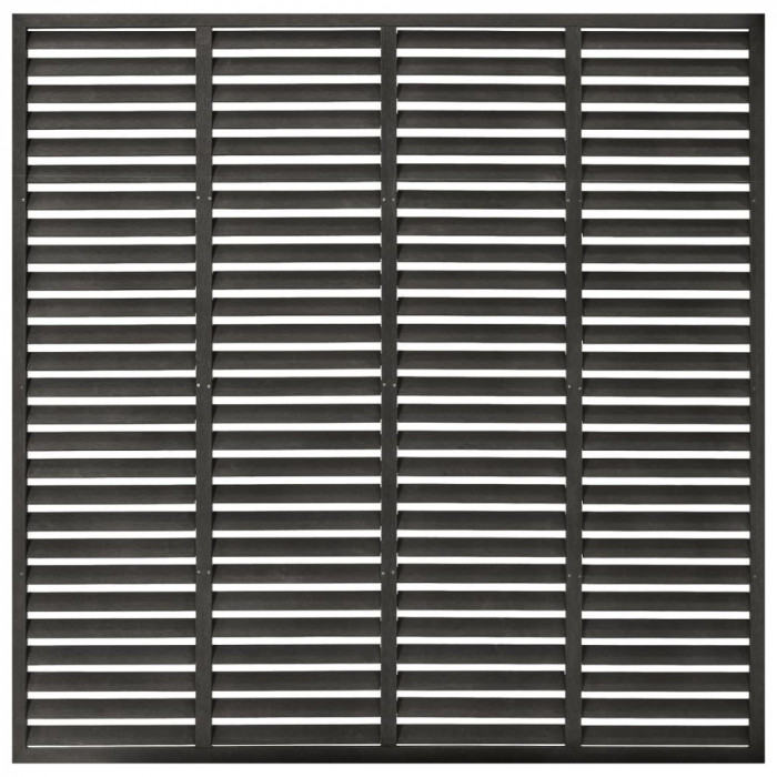 Gard tip oblon, gri inchis, 180x180 cm, WPC