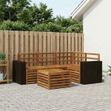 vidaXL Set de canapele de exterior 5 pcs natural 59 x 59 x 37 cm 3384330