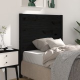 Tablie pat vidaXL, lemn masiv pin, 96x4x100 cm, negru, suport spate, design rustic, dormitor, montaj usoara