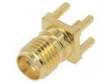 Mufă SMA mamă 50&Omega; THT aurită pe cablu PTFE