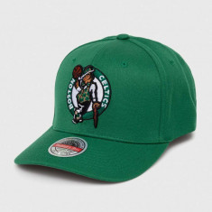 Mitchell&Ness șapcă din amestec de lână Boson Celtics culoarea verde, cu imprimeu