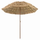 vidaXL Parasol de Plajă Maro &Oslash; 206 x 209.5 cm Oțel