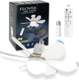 Cumpara ieftin Ventilator de tavan cu LED 30W, Montaj E27/E26 tip Bec control de la distanta