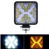 Proiector LED Auto 48W, 12V/24V, Alb/Galben, Stroboscop, IP67, Tractor, Utilaje, CERAY 202106