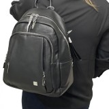 Ghiozdan tip rucsac de dama din Imitatie de Piele, Micutz&reg;, Bine Compartimentat, Impermeabil, Usor, 28x34x15 cm