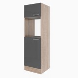 Dulap de cămară Yorki dimensiunea 60, corp din stejar Sonoma, față antracit satinat