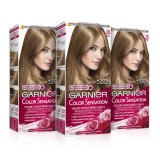 Vopsea de par permanenta Color Sensation, Rubio Diamante, GARNIER, Blond