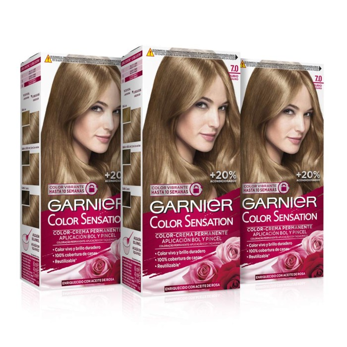Vopsea de par permanenta Color Sensation, Rubio Diamante, GARNIER