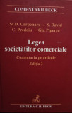 St. D. Carpenaru, S. David, C. Predoiu, Gh, Piperea - Legea societatilor comerciale, comentariu pe articole, ed. 3