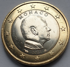 1 euro 2021 Monaco, unc, km#194 foto