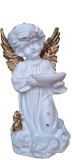 Cumpara ieftin Statueta decorativa, Inger, Alb, 33 cm, DVAN0022-3G