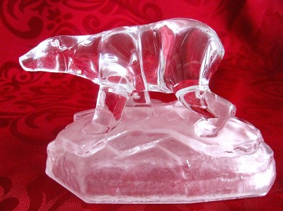 BIBELOU FIGURINA CRISTAL URS POLAR 14 CM foto