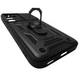 Husa spate TPU si plastic negru, inel si protectie camera, pentru Samsung Galaxy A35 5G