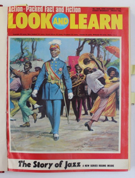 LOOK AND LEARN , REVISTA , COLEGAT DE 10 NUMERE APARUTE IN AUGUST - NOIEMBRIE 1974