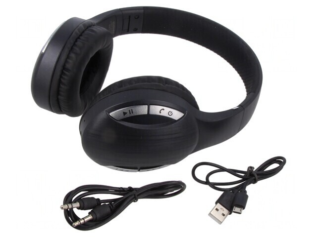 Wireless Headphones with Microphone Black USB B 10m